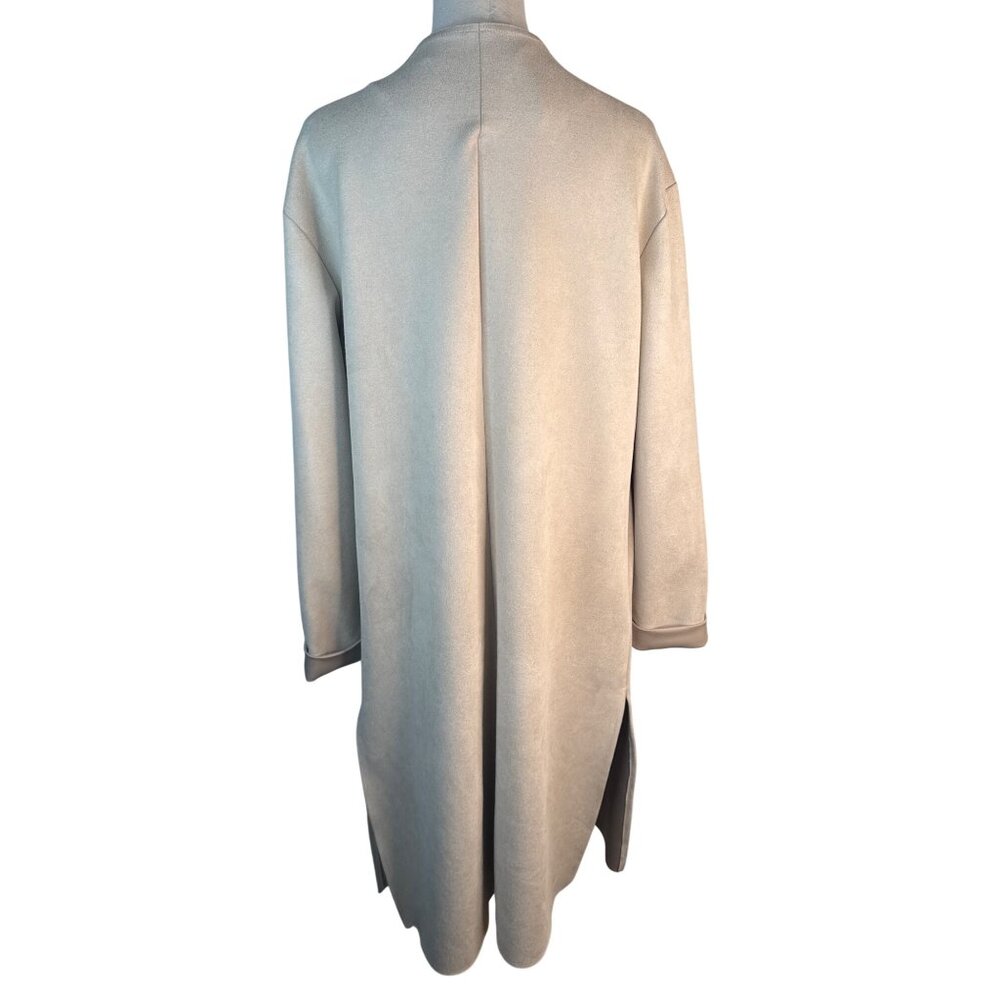 ZARA Basic Medium Collection Open Front Beige Lon… - image 9